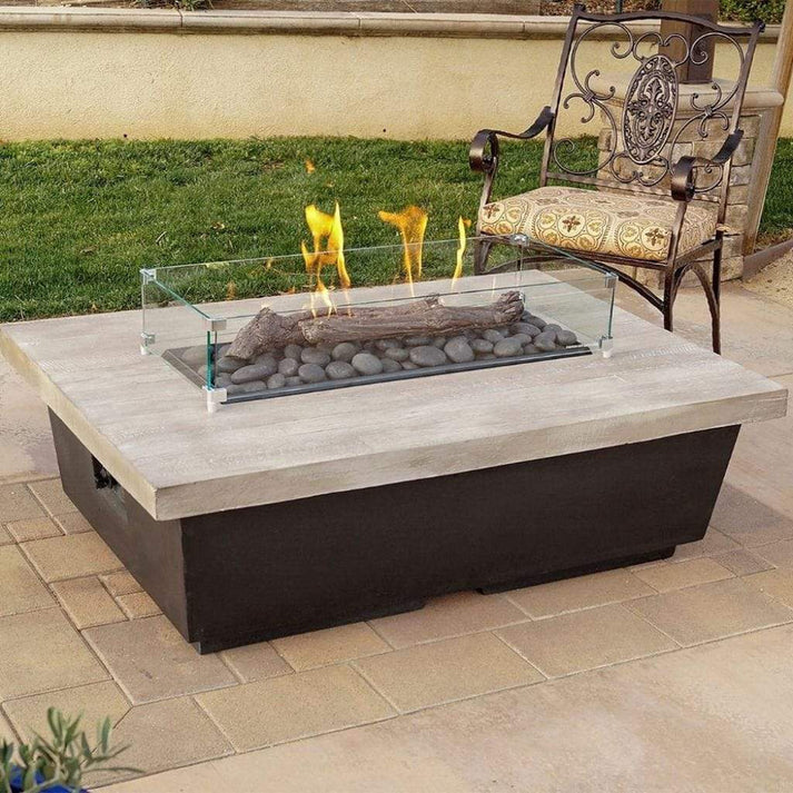 American Fyre Designs 54" Reclaimed Wood Contempo Rectangle Fire Table
