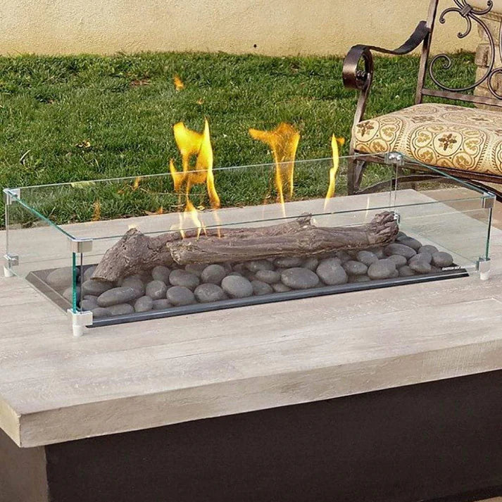 American Fyre Designs 54" Reclaimed Wood Contempo Rectangle Fire Table