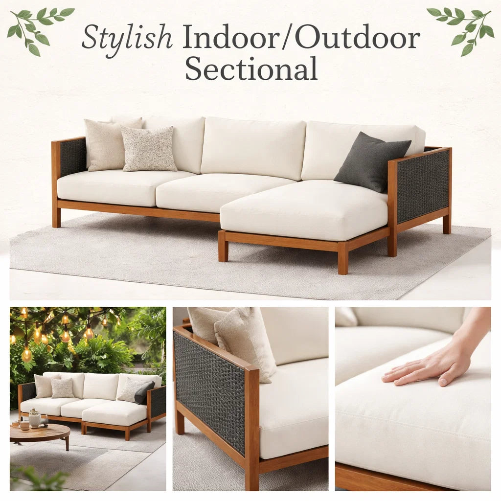 TerraFrame WovenLounge Luxe Outdoor Sectional Sofa