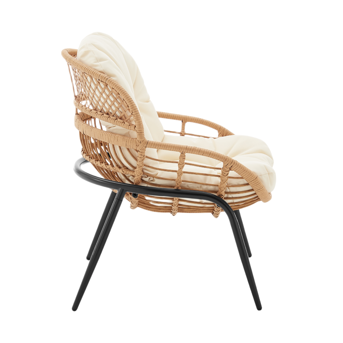 Manhattan Comfort Pine 4-Piece Conversation Set