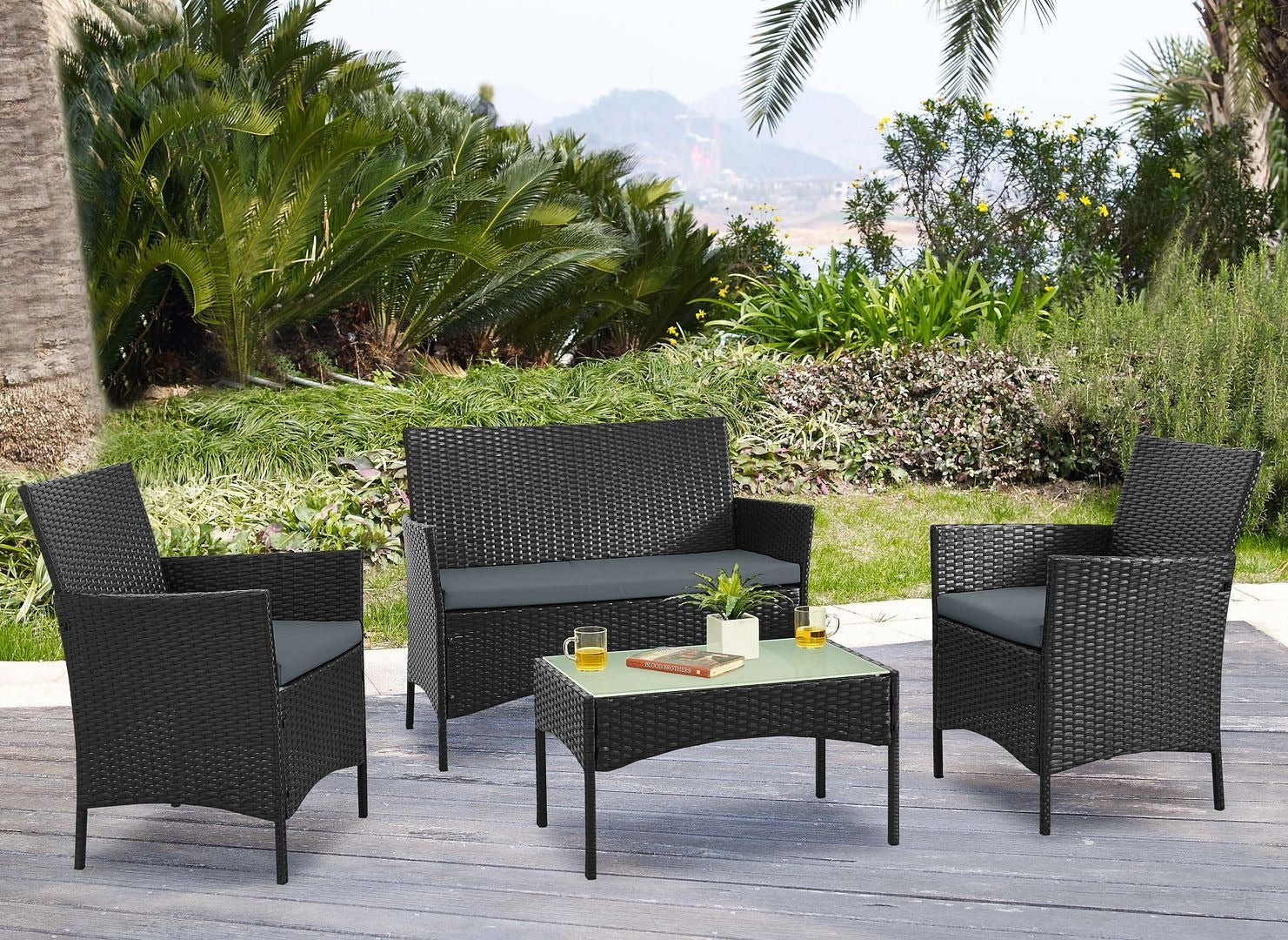 Manhattan Comfort Imperia 4-Piece Conversation Set