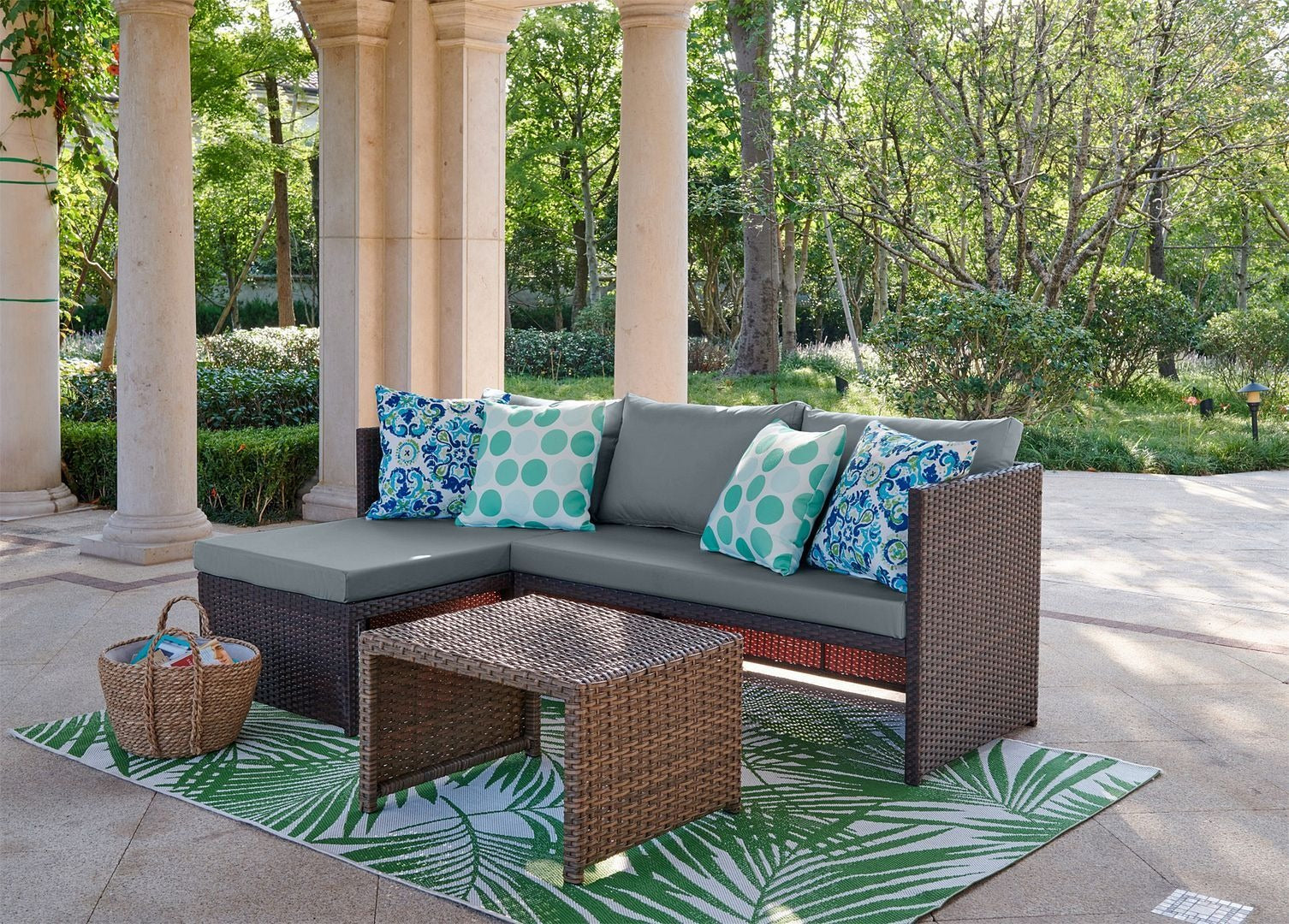 Manhattan Comfort Menton 3-Piece Sectional Set