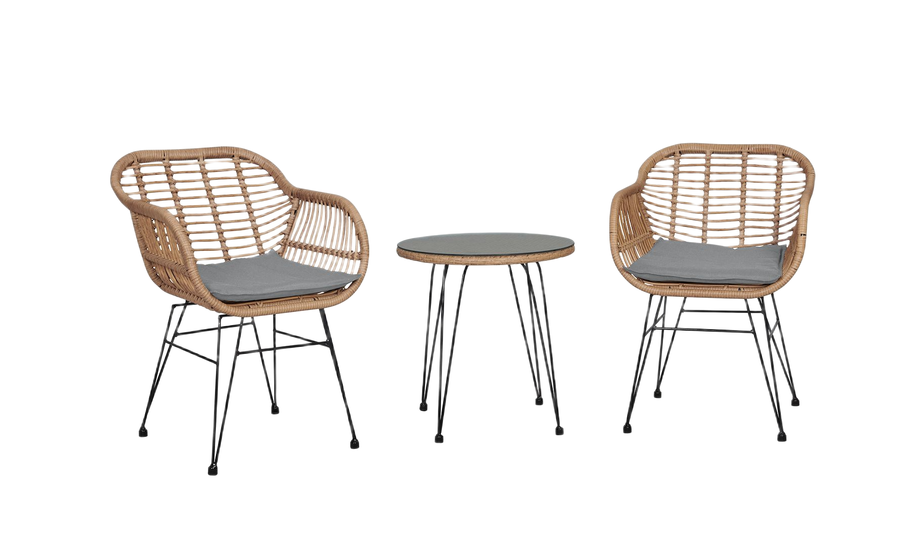 Manhattan Comfort Antibes 3-Piece Outdoor Conversation Set