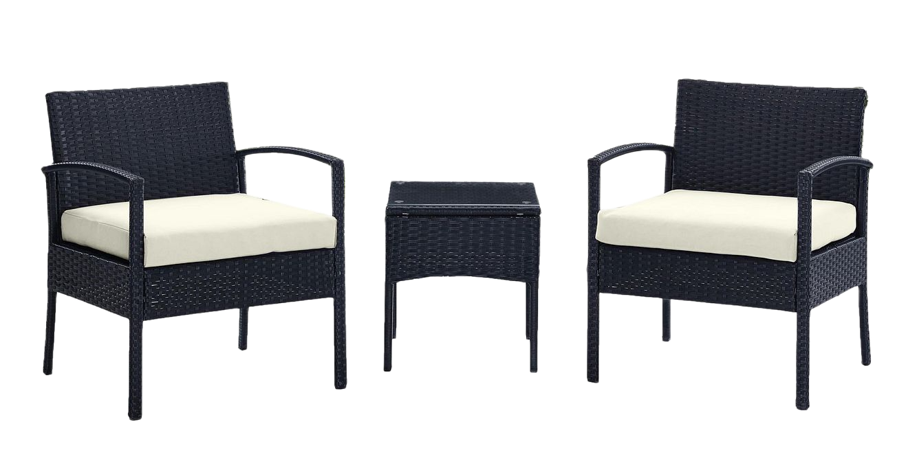 Manhattan Comfort Noli 3-Piece Outdoor Conversation Set