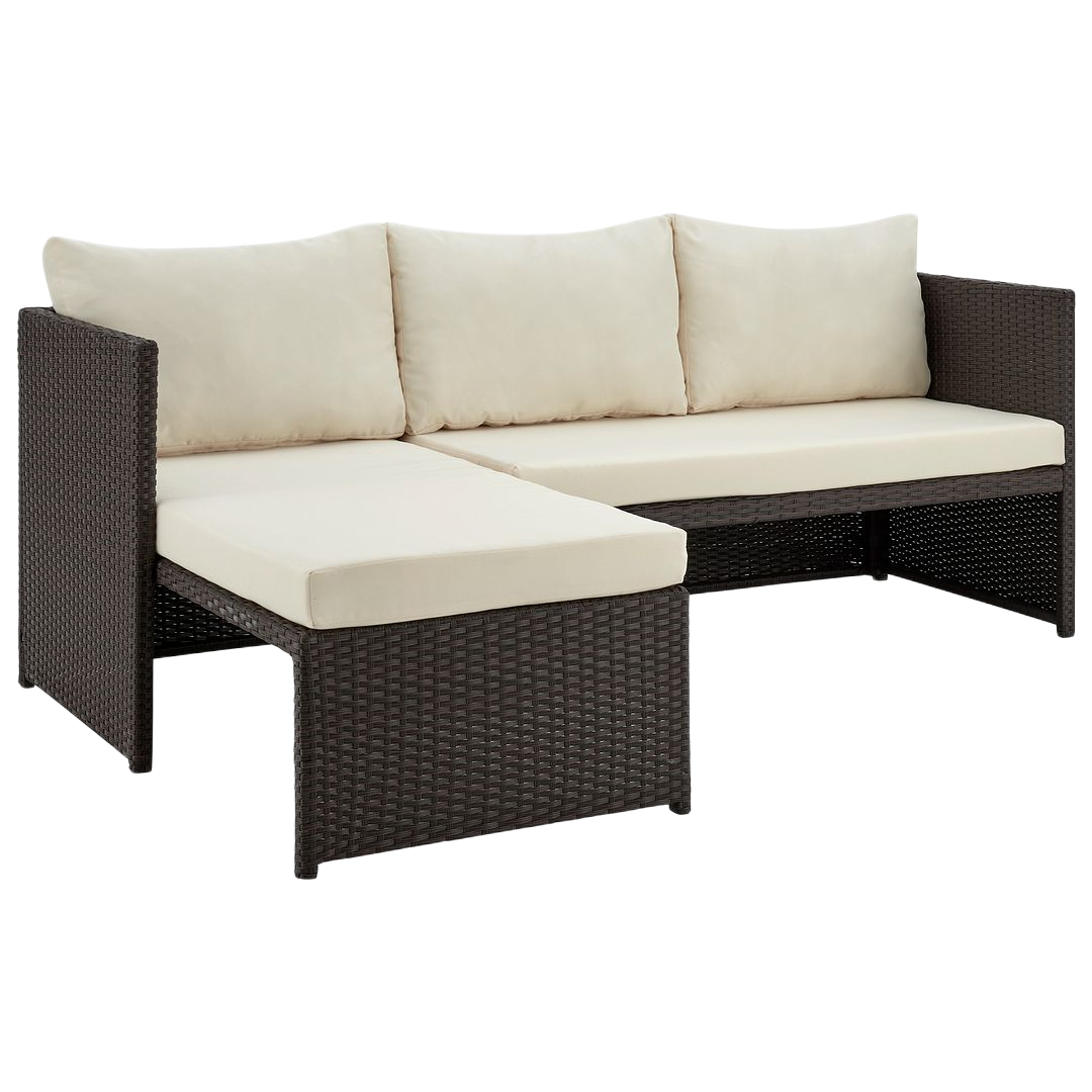 Manhattan Comfort Menton 3-Piece Outdoor Sectional Set