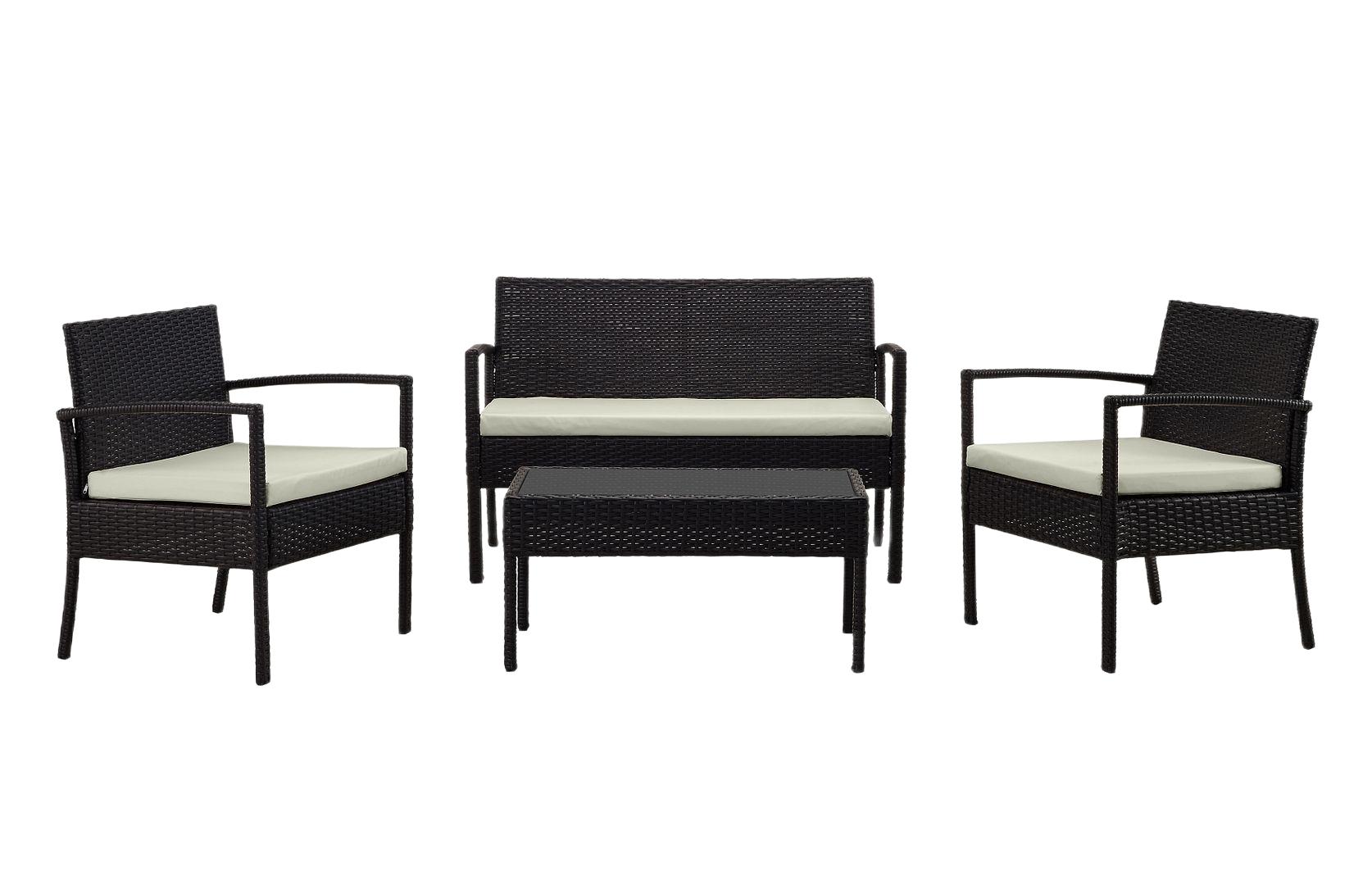 Manhattan Comfort Noli 4-Piece Outdoor Conversation Set