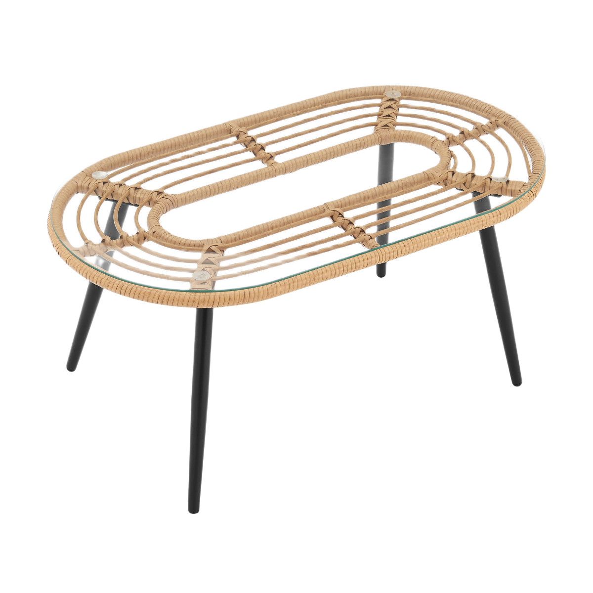 Manhattan Comfort Pine 4-Piece Conversation Set