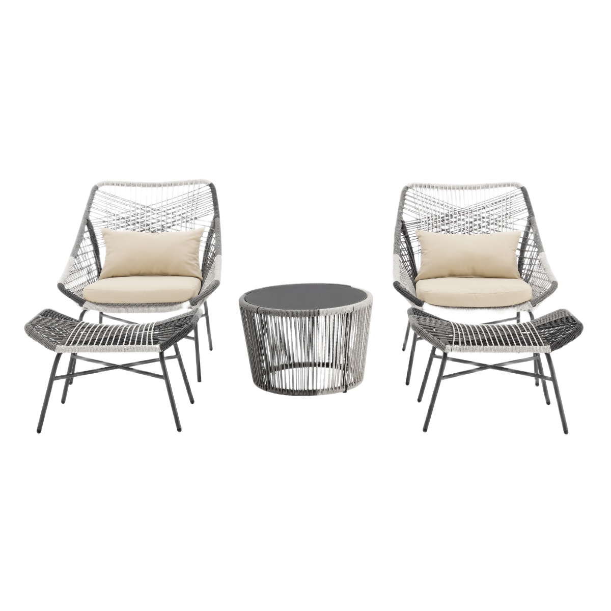Manhattan Comfort Ashland 5-Piece Conversation Set