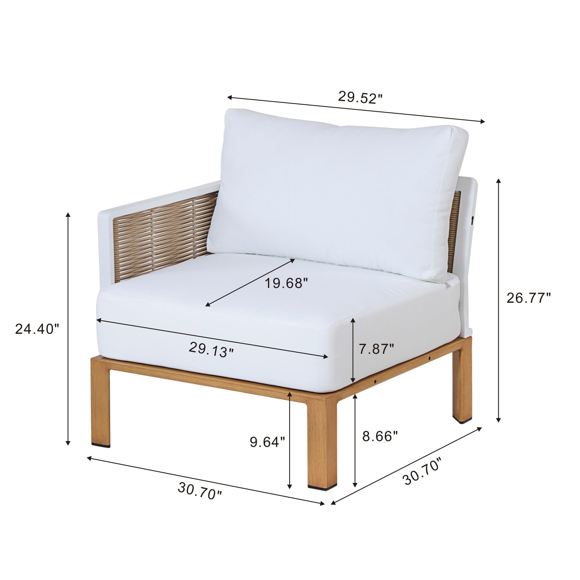 Manhattan Comfort Vine 4-Piece Conversation Set