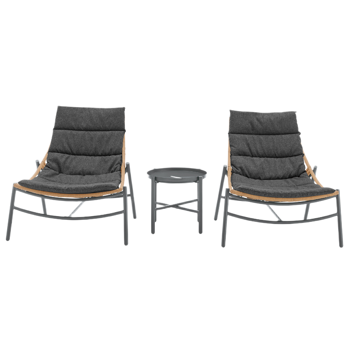 Manhattan Comfort Sunset 3-Piece Outdoor Conversation Set