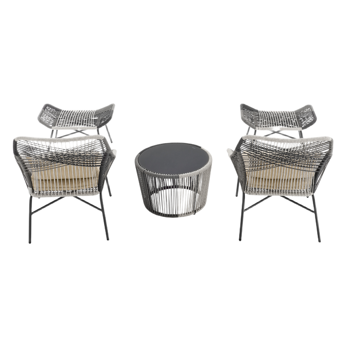 Manhattan Comfort Ashland 5-Piece Conversation Set