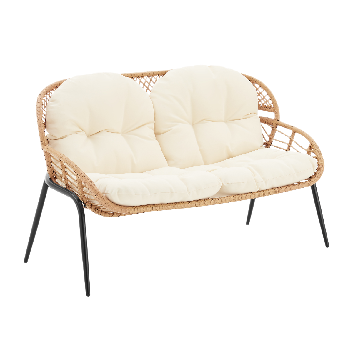 Manhattan Comfort Pine 4-Piece Conversation Set