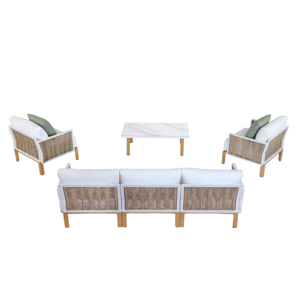Manhattan Comfort Vine 4-Piece Conversation Set