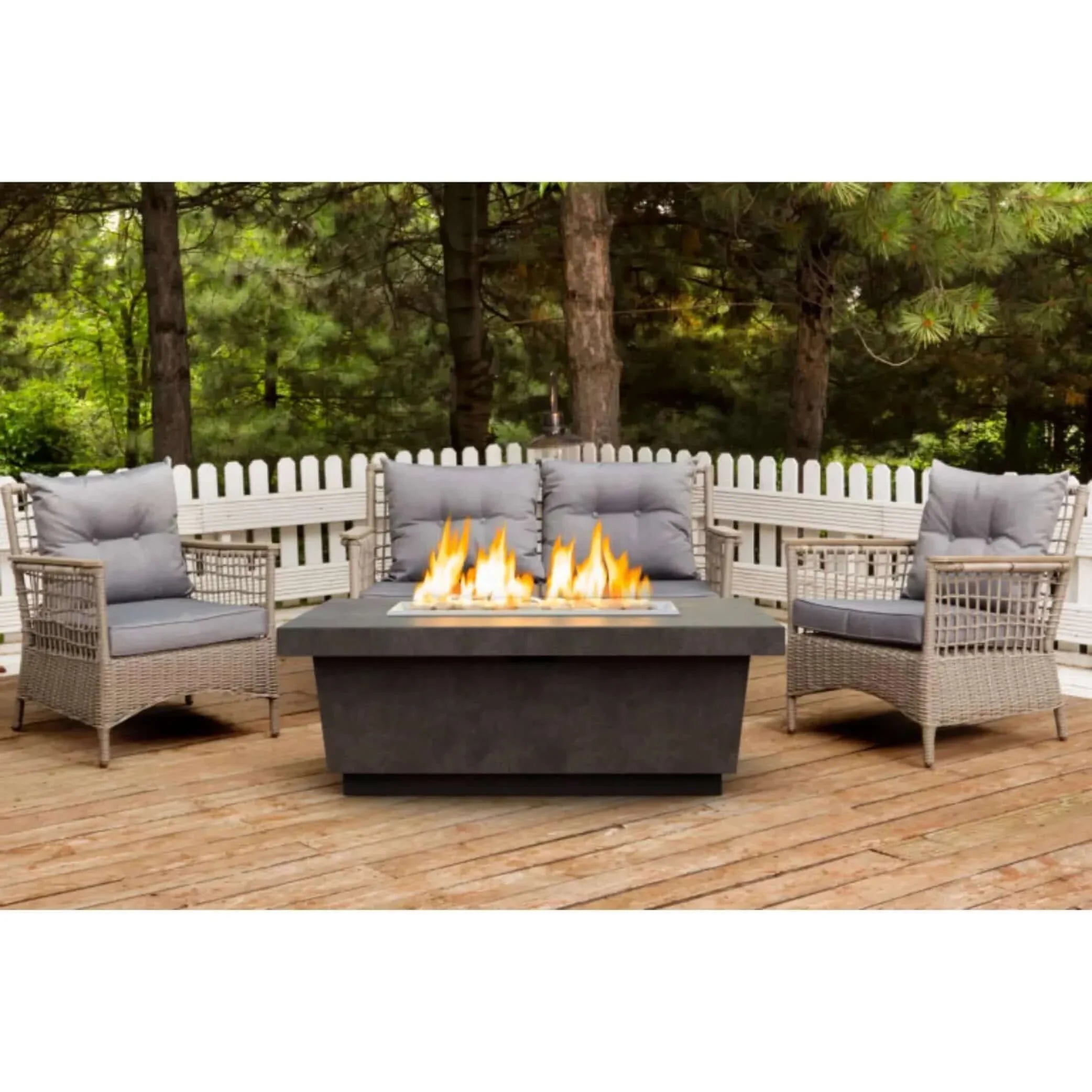 American Fyre Designs Contempo Long LP Select 76" Chat Height Fire Table