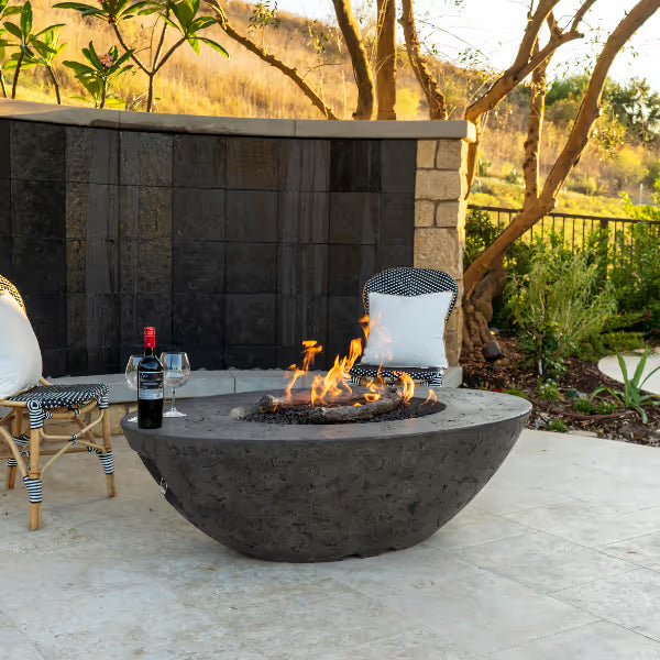 American Fyre Designs Calais Oval 60" Chat Height Fire Table