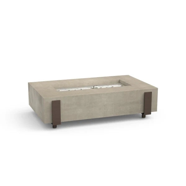 American Fyre Designs Iron Saddle Long 72" Chat Height Fire Table