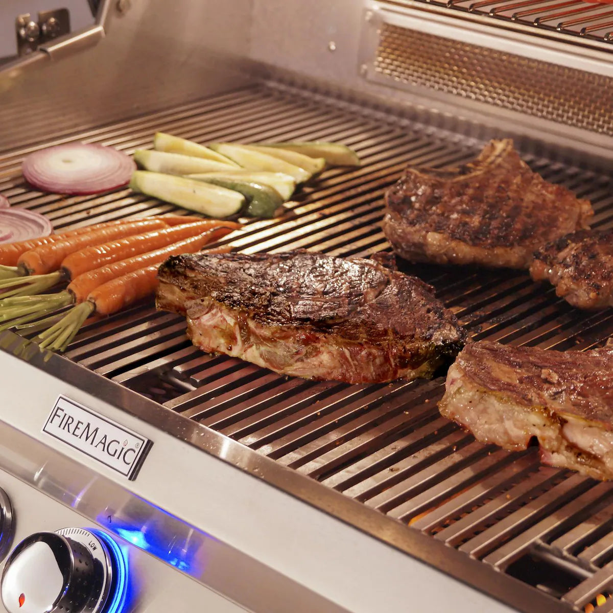 Fire Magic Aurora A790i 36" Built-In Natural Gas Grill With Magic View Window, Rotisserie & Analog Thermometer (A790i-8EAN-W)