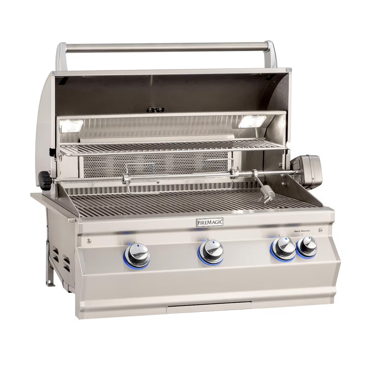 Fire Magic Aurora A790i 36" Built-In Natural Gas Grill With Rotisserie & Analog Thermometer (A790i-8EAN)