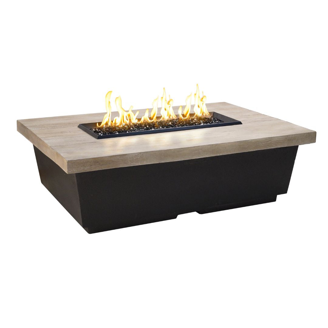 American Fyre Designs 54" Reclaimed Wood Contempo Rectangle Fire Table