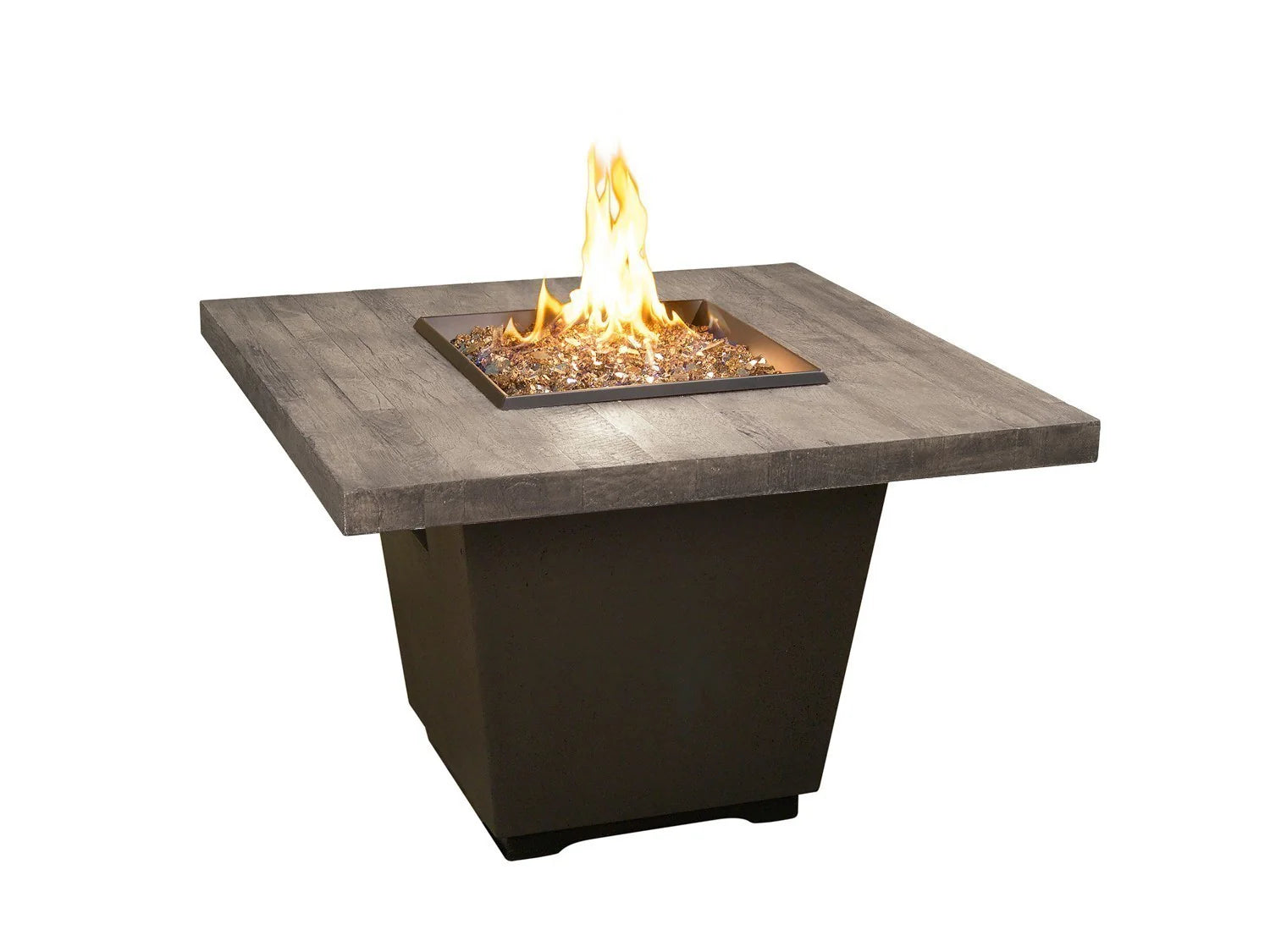 American Fyre Designs Cosmopolitan Square Gas Fire Pit Table 36"