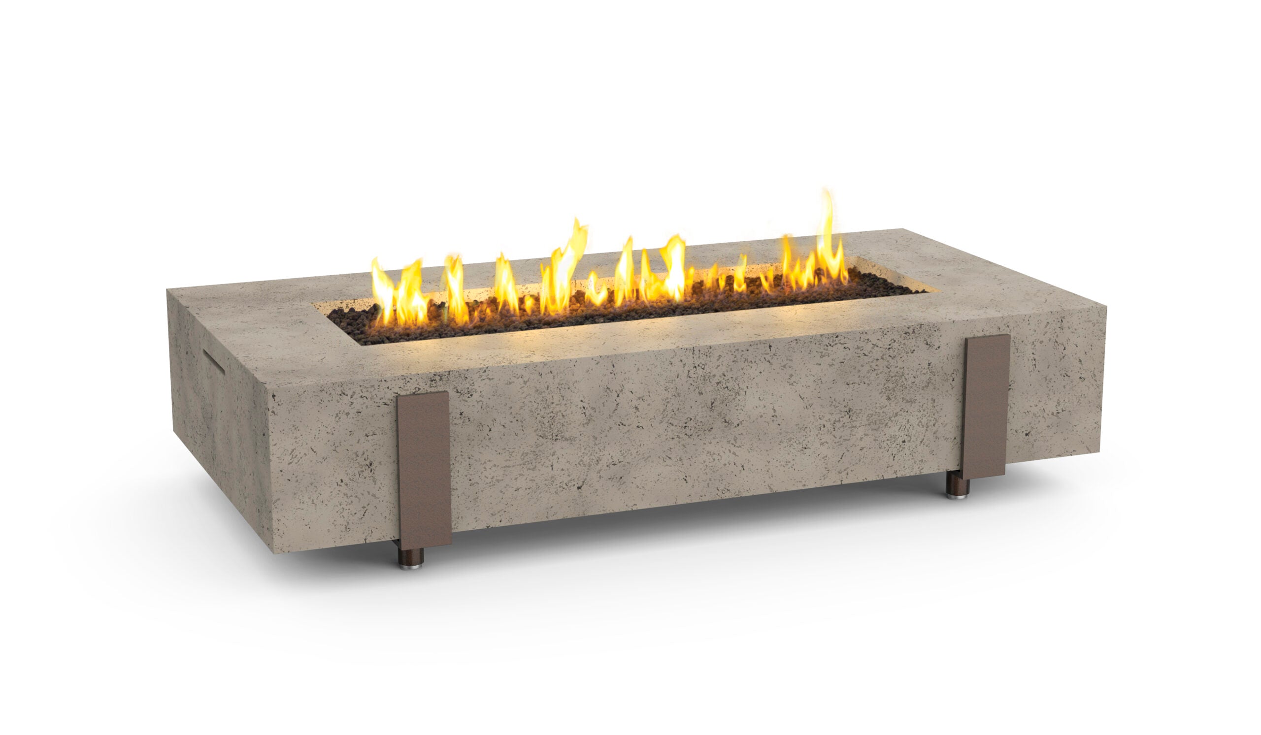 American Fyre Designs Iron Saddle Long 72" Chat Height Fire Table