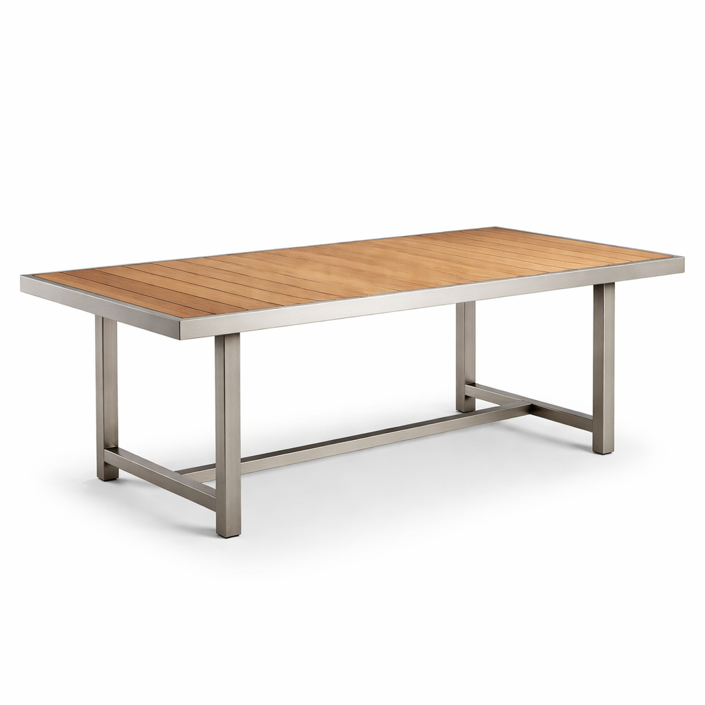 TerraFrame WoodSteel Outdoor Dining Table