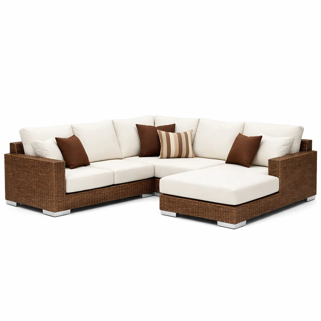 TerraFrame WickerLuxe Horizon Outdoor Sectional Sofa
