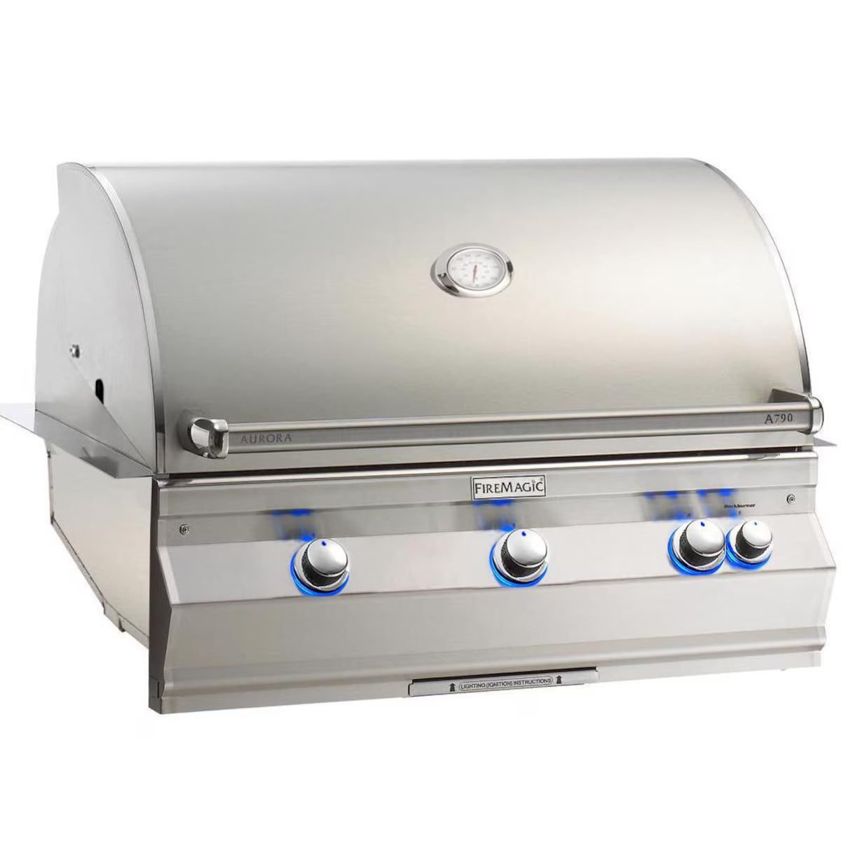 Fire Magic Aurora A790i 36" Built-In Natural Gas Grill with Infrared Burner & Analog Thermometer (A790i-7LAN)