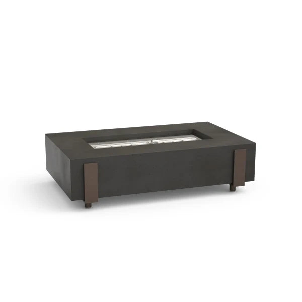American Fyre Designs Iron Saddle Long 72" Chat Height Fire Table