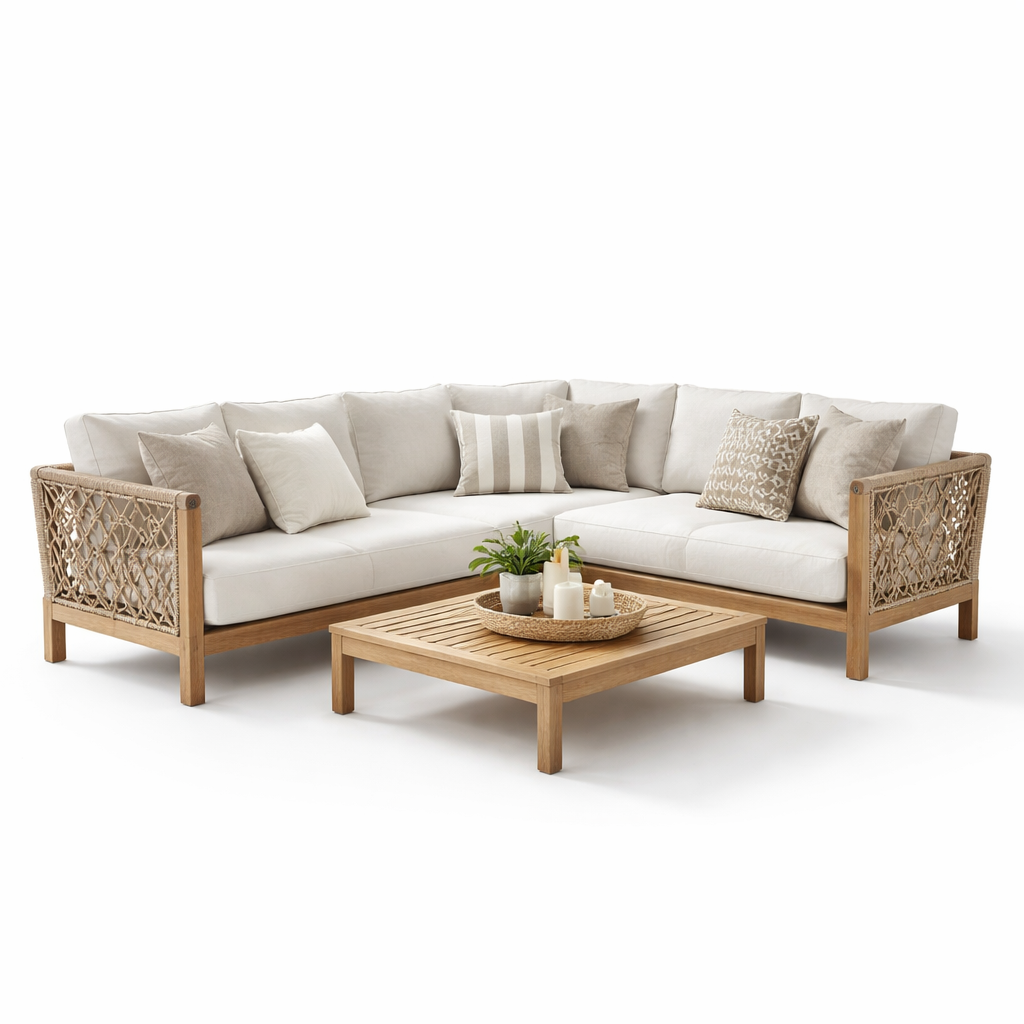 TerraFrame RopeLuxe Coastal Outdoor Sectional Sofa