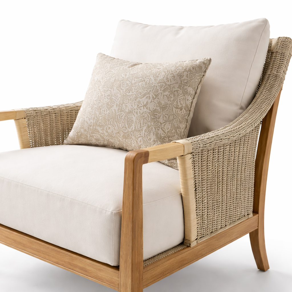 TerraFrame RattanLuxe Cushioned Outdoor Armchair Set