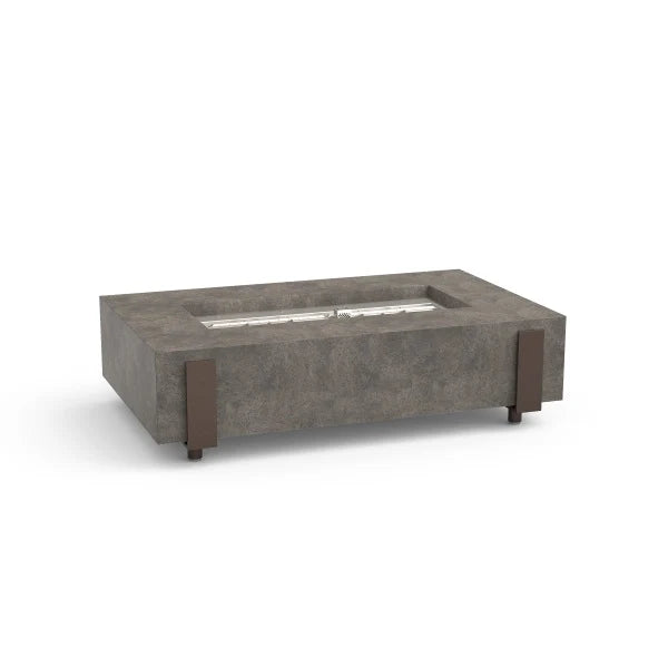 American Fyre Designs Iron Saddle Long 72" Chat Height Fire Table