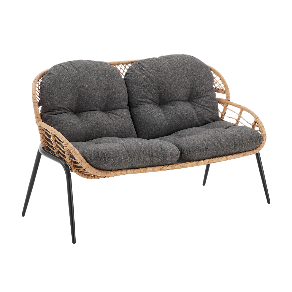 Manhattan Comfort Pine 4-Piece Conversation Set