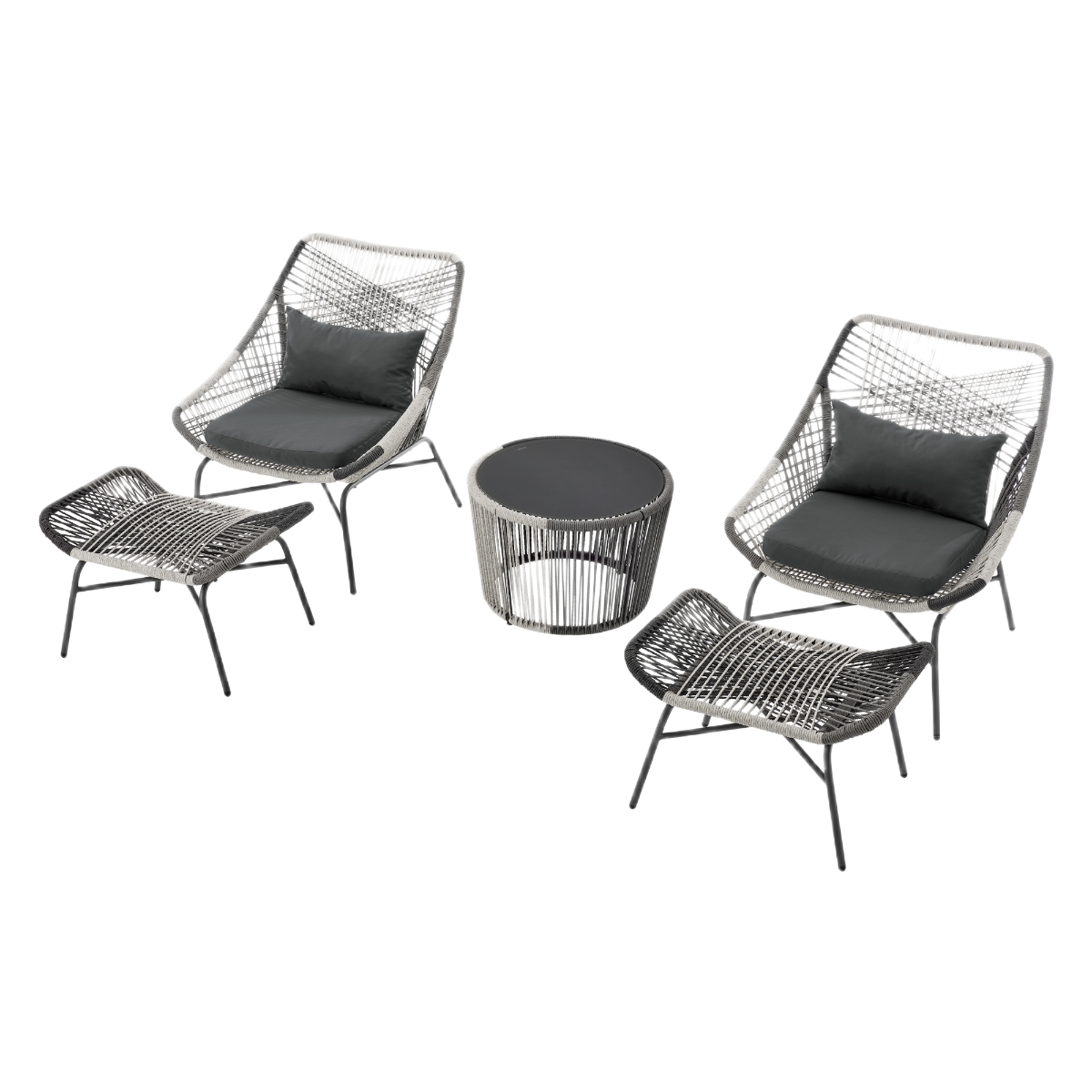 Manhattan Comfort Ashland 5-Piece Conversation Set