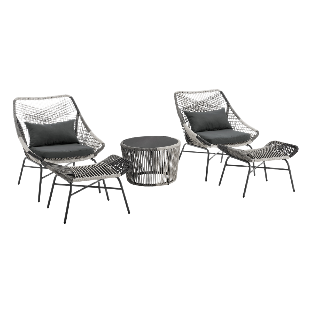 Manhattan Comfort Ashland 5-Piece Conversation Set