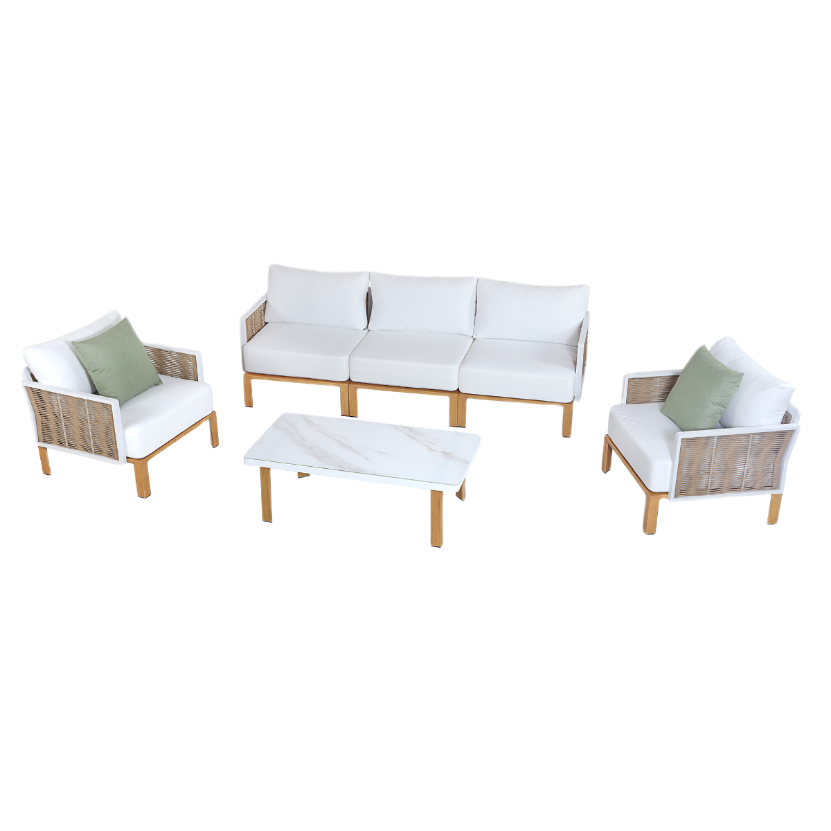 Manhattan Comfort Vine 4-Piece Conversation Set