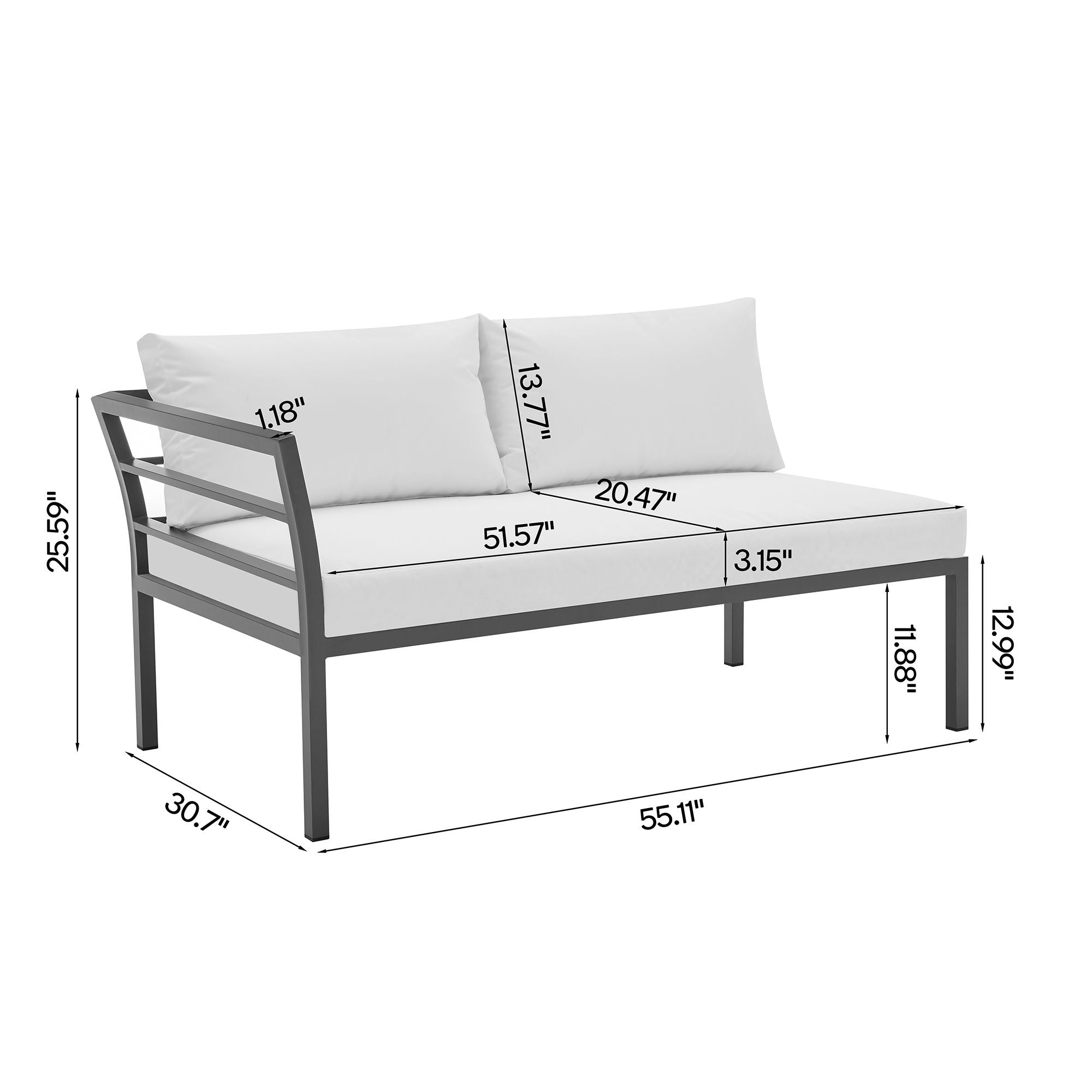 Manhattan Comfort Sunnyside 5-Piece Conversation Set