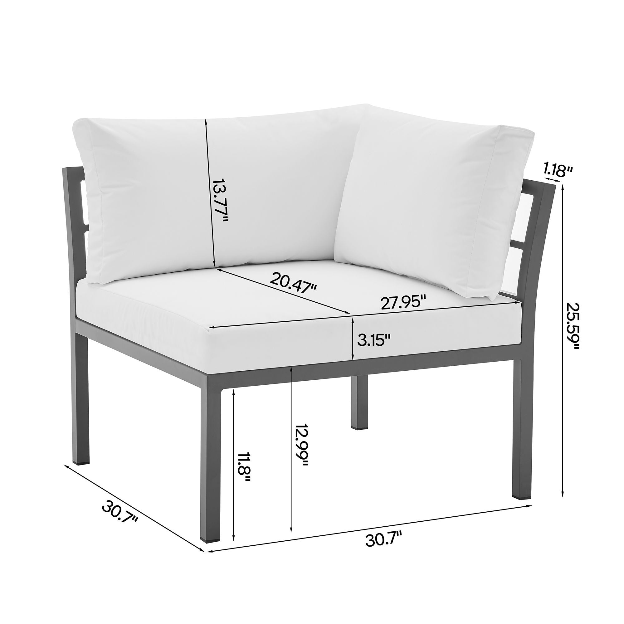 Manhattan Comfort Sunnyside 5-Piece Conversation Set