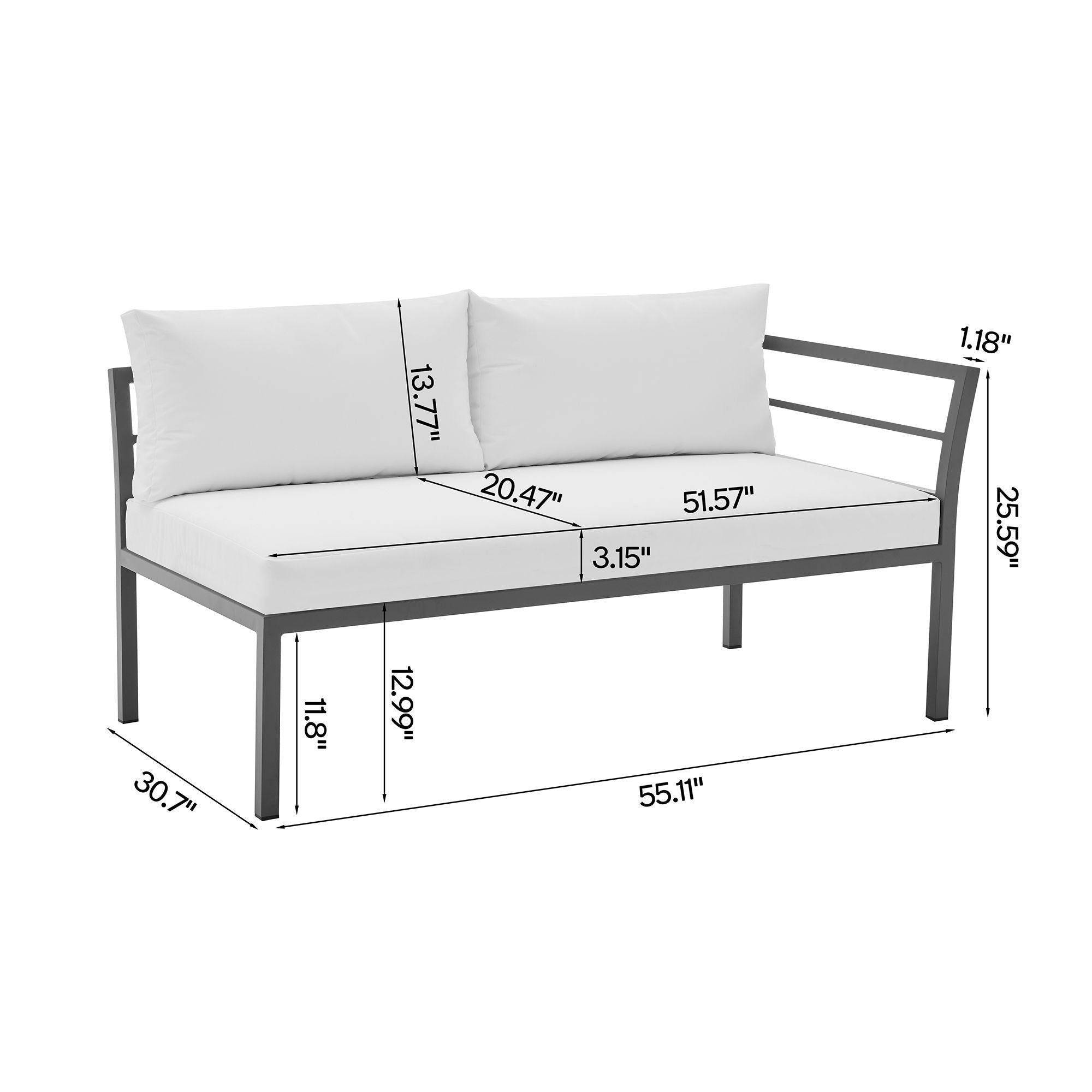 Manhattan Comfort Sunnyside 5-Piece Conversation Set