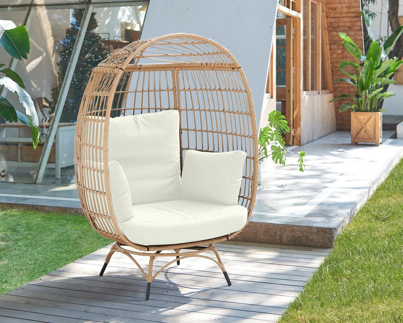 Manhattan Comfort Spezia Freestanding Outdoor Egg Chair