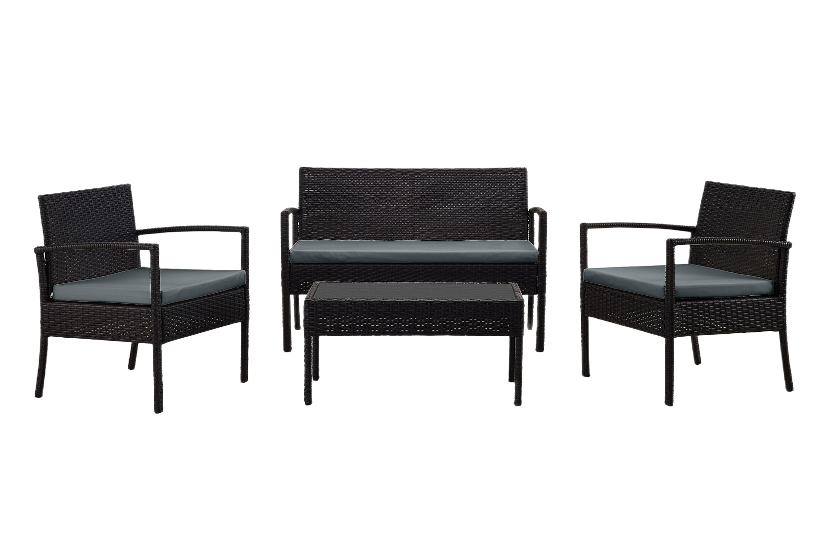 Manhattan Comfort Noli 4-Piece Outdoor Conversation Set