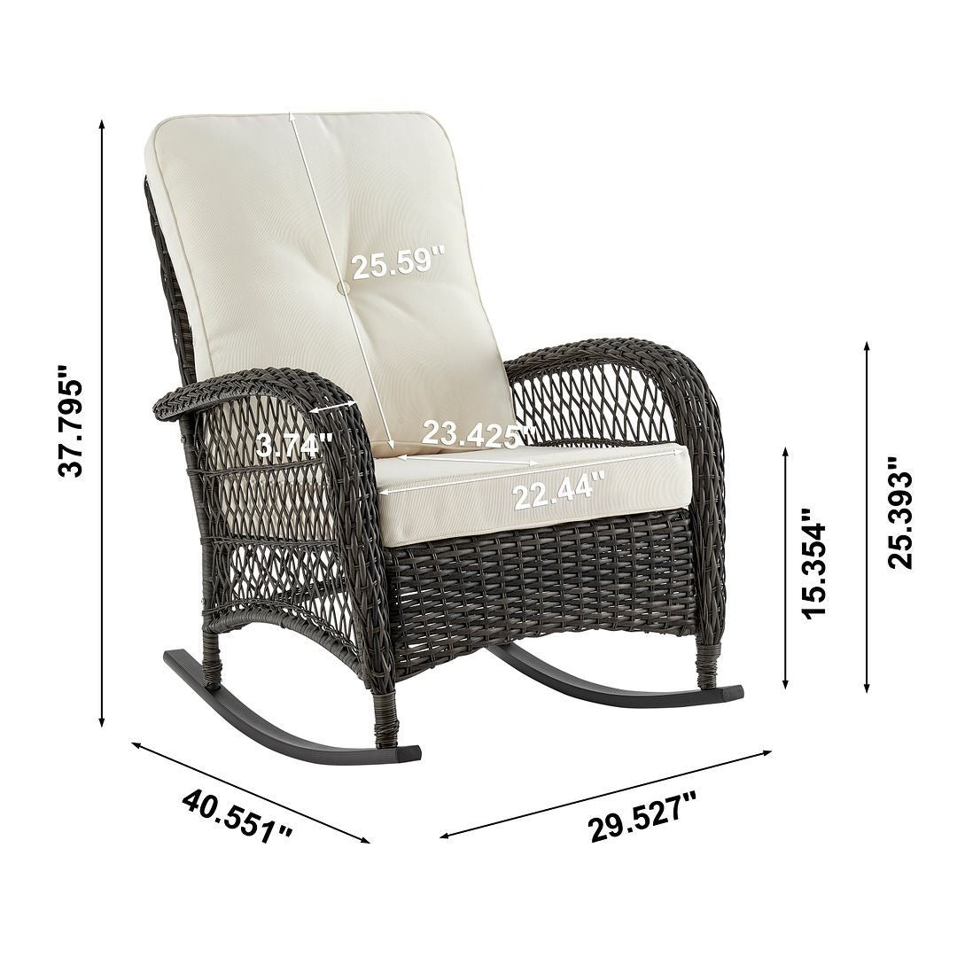 Manhattan Comfort Fruttuo Upholstered Rocking Chair