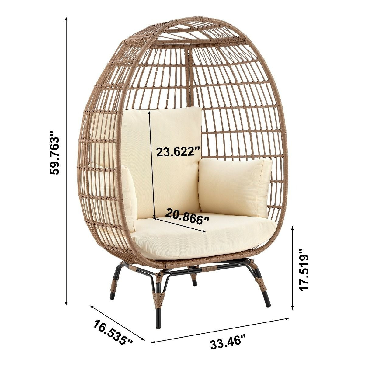 Manhattan Comfort Spezia Freestanding Outdoor Egg Chair