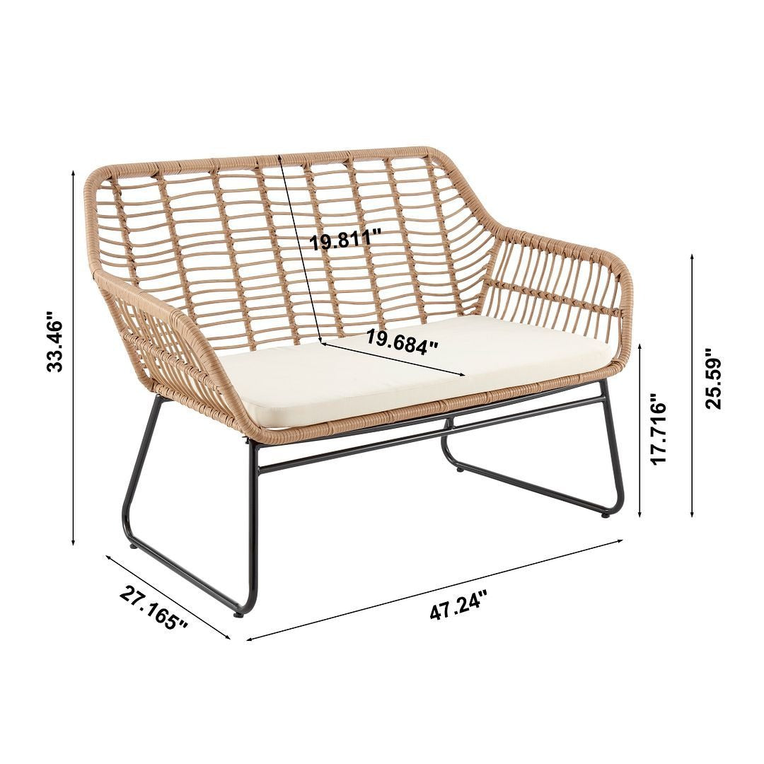 Manhattan Comfort Antibes 4-Piece Outdoor Conversation Set