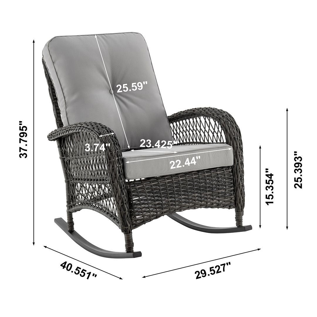 Manhattan Comfort Fruttuo Upholstered Rocking Chair