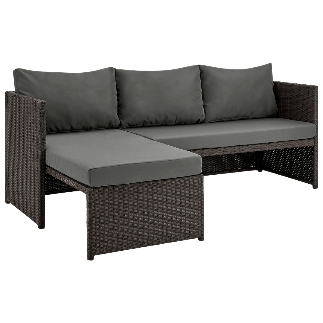 Manhattan Comfort Menton 3-Piece Outdoor Sectional Set