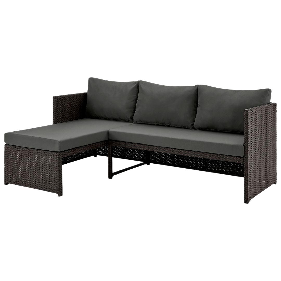 Manhattan Comfort Menton 3-Piece Outdoor Sectional Set
