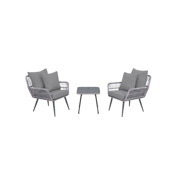 Manhattan Comfort Cannes 3-Piece Outdoor Conversation Set