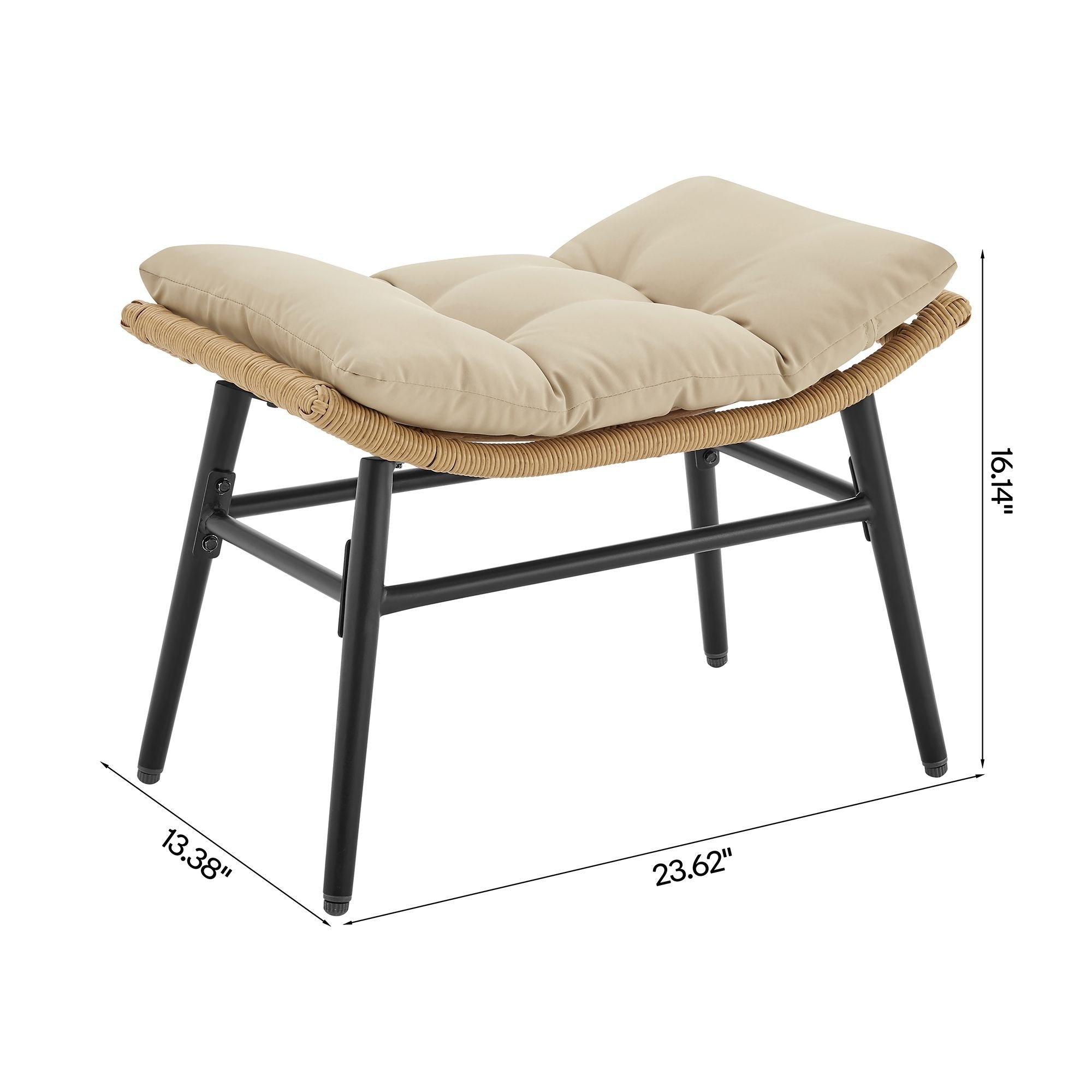 Manhattan Comfort Benson 3-Piece Outdoor Lounge Chair Set