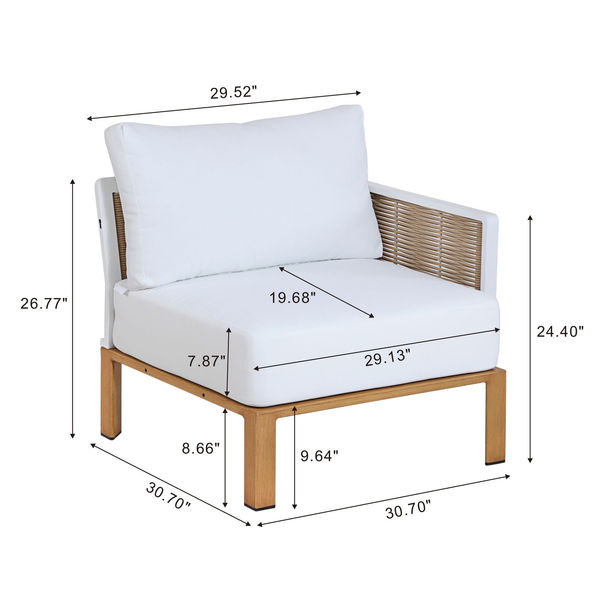 Manhattan Comfort Vine 4-Piece Conversation Set